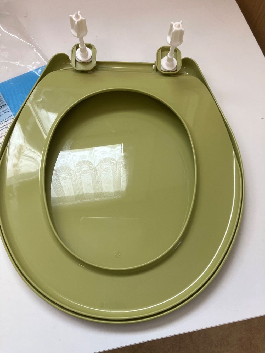 WC: WC-Sitz hellgrün, Sitzring, Deckel, neuwertig, schnell mo... – Usato da Basel venduto da ampra2276