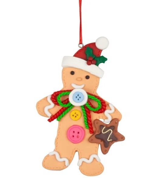 Tutte le decorazioni: Baumschmuck Lebkuchenmänner und Lebkuchenfrau – Nuovo e nell'imballaggio originale da Basel venduto da Seifehuesli 2