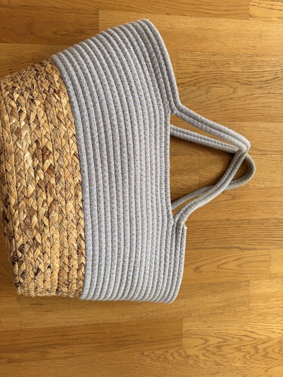Taschen für Damen: Schöne graue Korb-Tasche mit Henkel – Neu (gemäss Beschreibung) aus Bühler von kammera2002 1