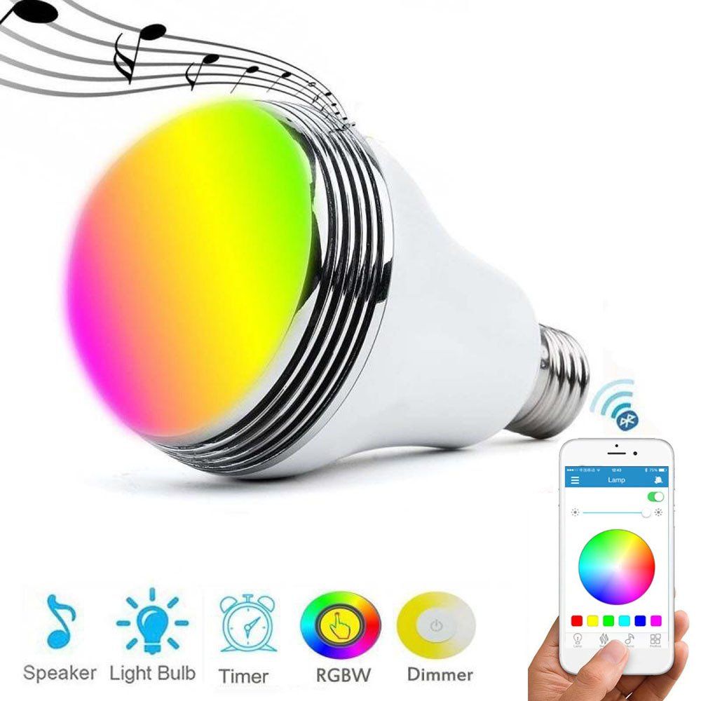 Cisivis LED RGB Deckenlampe 36W, Dimmbar, Mit Bluetooth-Lautsprecher & Fernbedienung – IP44, Rund 295mm