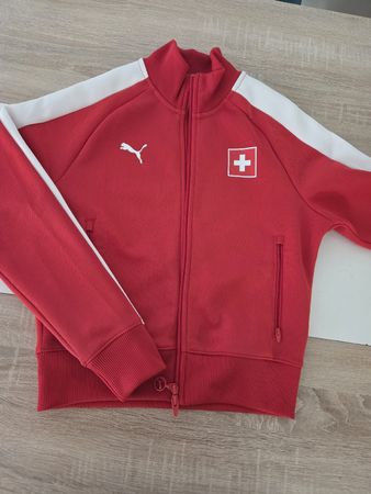 Puma T7 Schweiz Trainingsjacke kurz rot Grösse S Frauen 