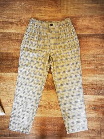 Karohose beige kariert Grösse L guter Zustand