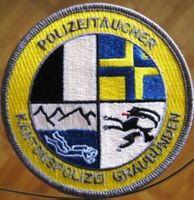 Kantonspolizei Graubünden Polizeitaucher Stoff ohne Klett.