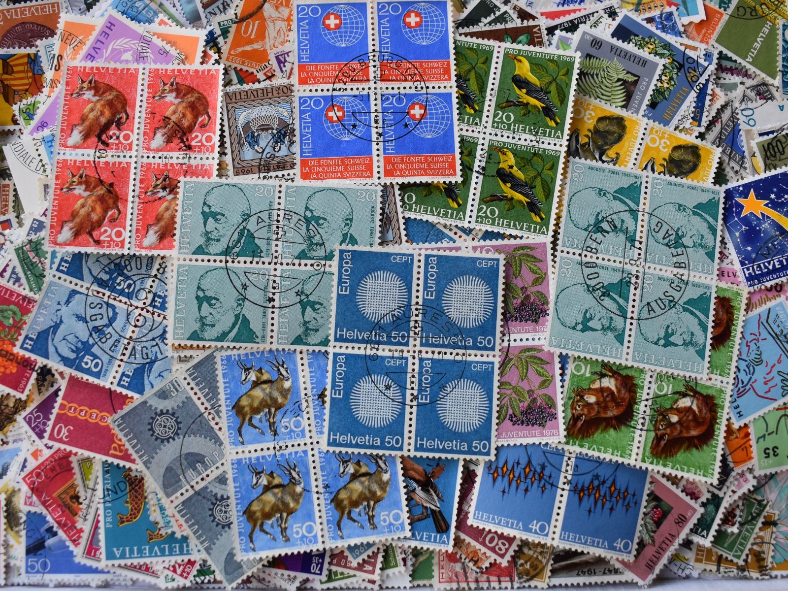Alle Briefmarken: 1000 verschiedene Schweizer Marken      B2409B – Gebraucht aus Bettingen von Gluscht-Oase 7