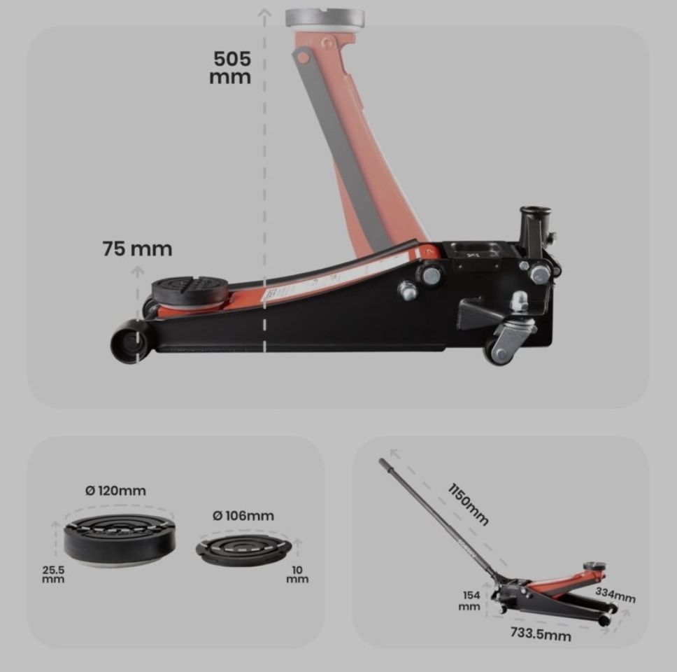 Hebebühne & Wagenheber: Hydraulischer Rangierwagenheber 3T - Neu – Neu (gemäss Beschreibung) aus Nebikon von warendiscount 2