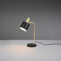 Tischleuchte, Schwarz, Gold, 43 cm Höhe