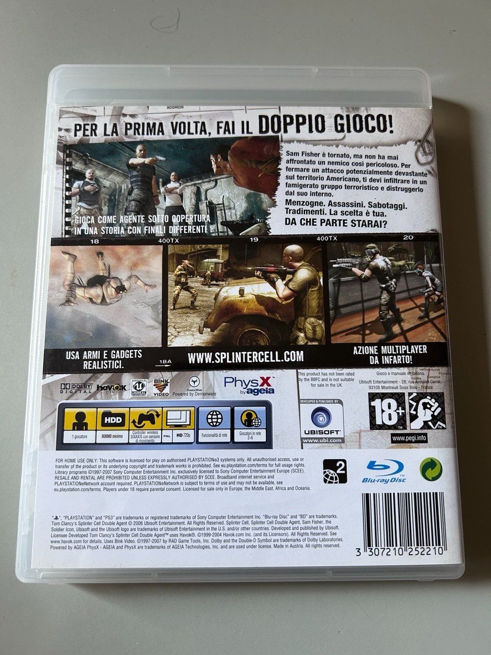 Sony Giochi: Tom Clancy's Splinter Cell: Double Agent per PlayStation 3 – Usato da Giubiasco venduto da LorisVale 1