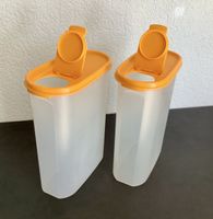 2 Vorratsdosen Tupperware 2.3 Lt. orange weiss guter Zustand