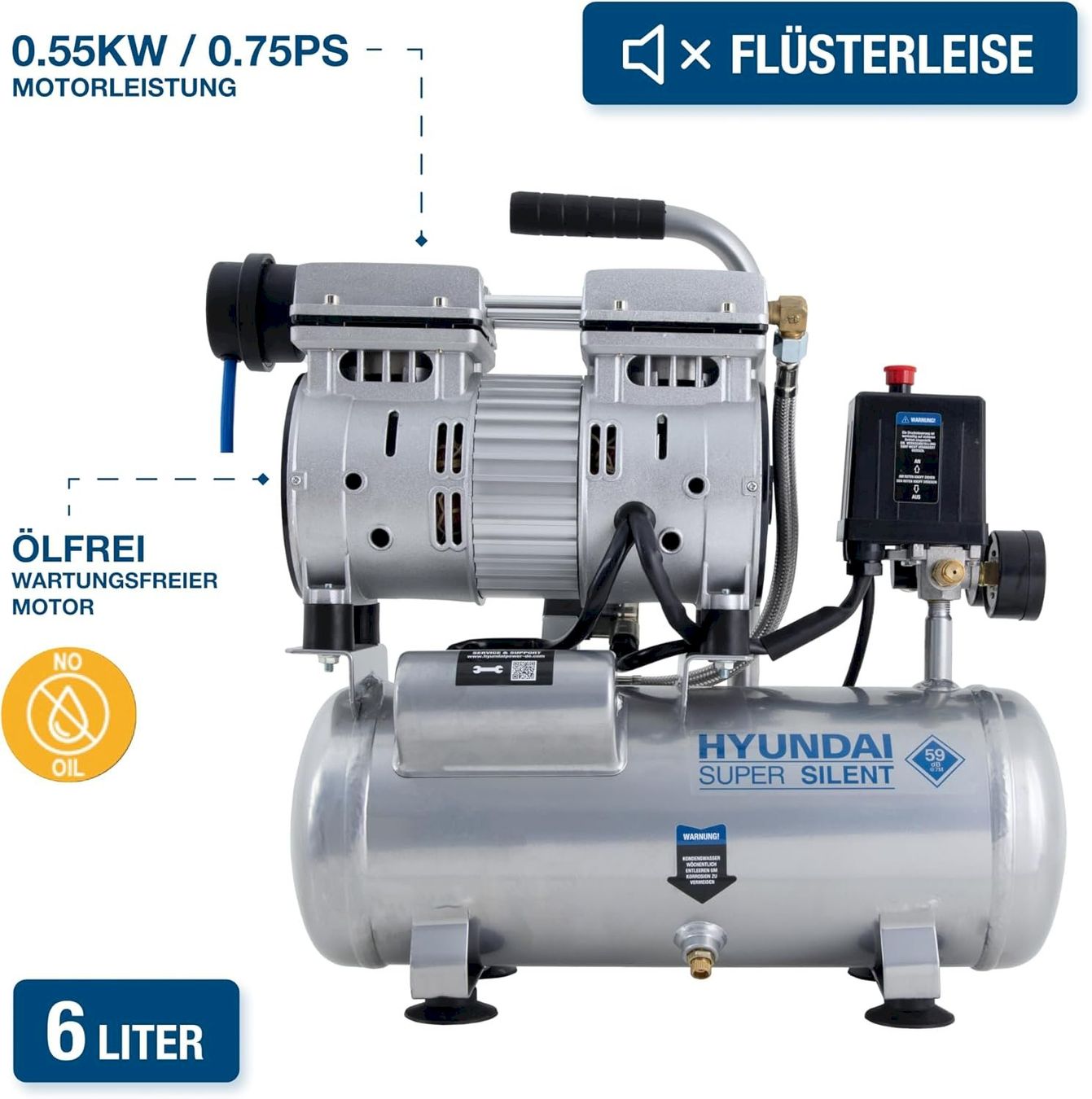 Kompressoren: HYUNDAI Silent Kompressor SAC55751 – Neu und originalverpackt aus Bottighofen von zaap 1