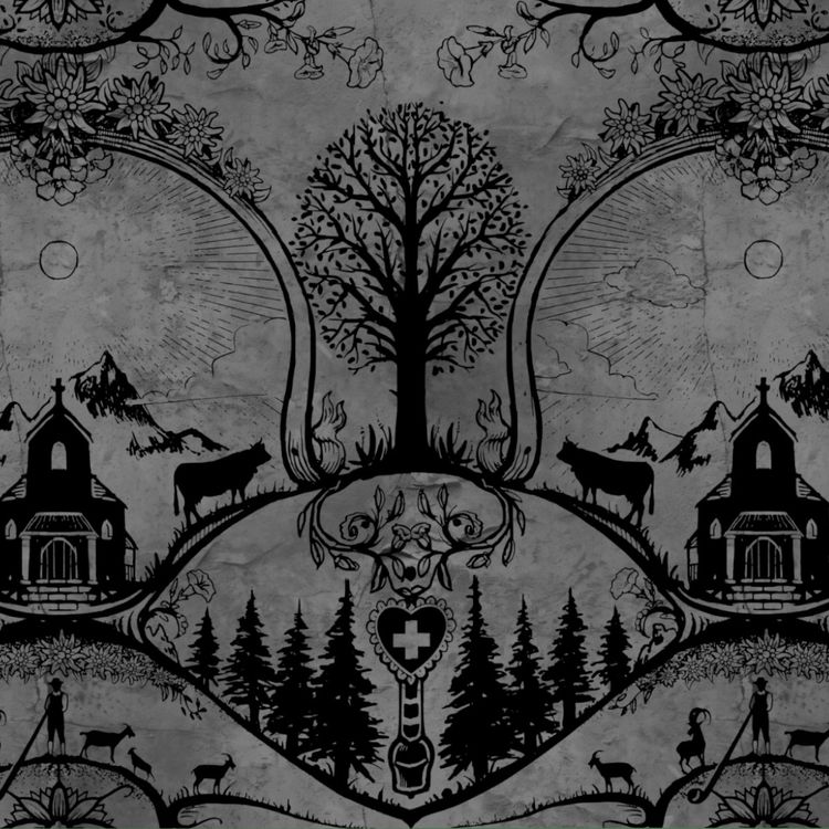 Jersey Wiesenberg Scherenschnitt Schweiz Stoff grau je m (Neu und