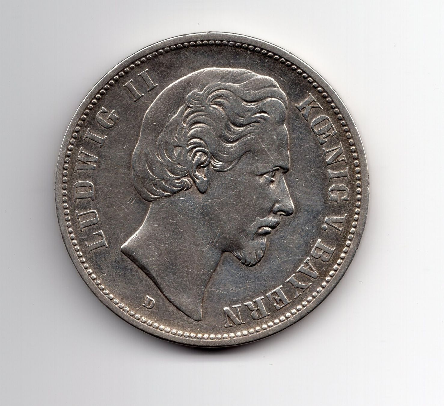 Tutti le monete: (2054) Bayern 1876, 5 Mark, vz – Usato da Rüthi (Rheintal) venduto da erdnuessli1 1