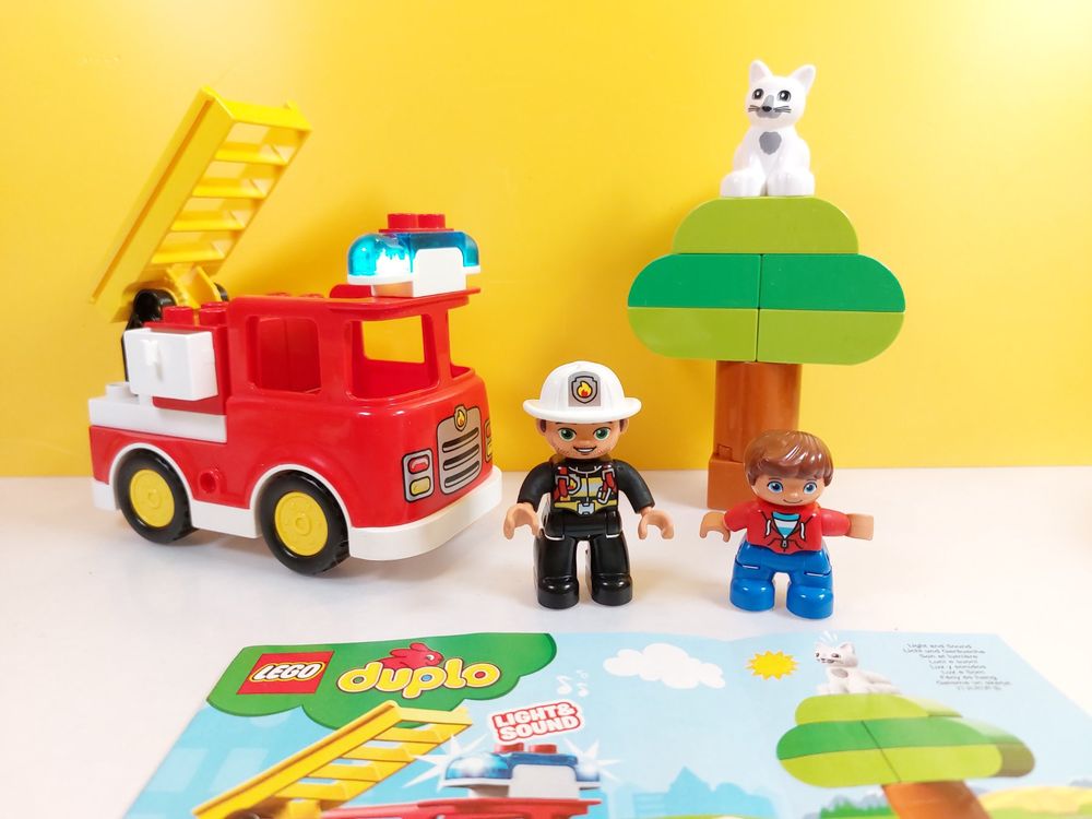 LEGO DUPLO 10901 Feuerwehrauto mit Licht & Ton Komplett + BA (Gebraucht ...