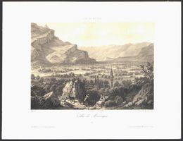 Meiringen Tonlithographie von Weglin selten