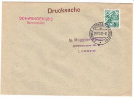 Lettre de SCHWANDEN BPA A193 pour Luzern le 29.VII.38