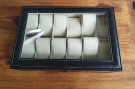 Uhrenbox für 12 Uhren PU Leder - Coffret à montres
