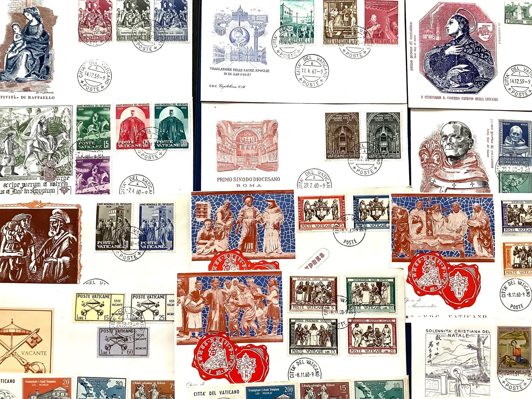 Tutti i francobolli: 1958 - 1962 / Vatikan Div.Illustr. FDC – Nuovo (secondo la descrizione) da Liestal venduto da Skunk02 1
