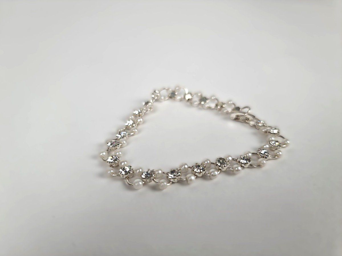 Bracciali & Braccialetti: Armband Silber & Weiss – Usato da Urtenen-Schönbühl venduto da Restwert_Schoenbuehl 2