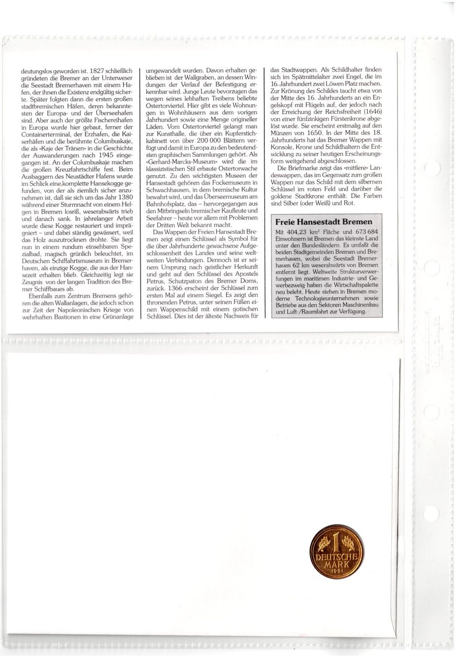 Alle Münzen: Bremen_Wappen BRD_mit Beschreibung – Gebraucht aus Hombrechtikon von Fraese01 3