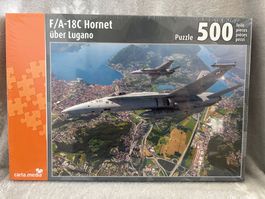 500 Teile Puzzle F/A-18 Hornet über Lugano