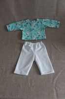Puppenpyjama Gr. 40-45cm Motiv Lemuren im Oberteil