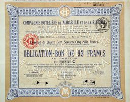 Cie Hotelière de Marseille et de la Riviera, Paris - 1920