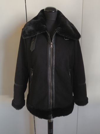 Damen Jacke Only Kunstfell schwarz Grösse L neuwertig