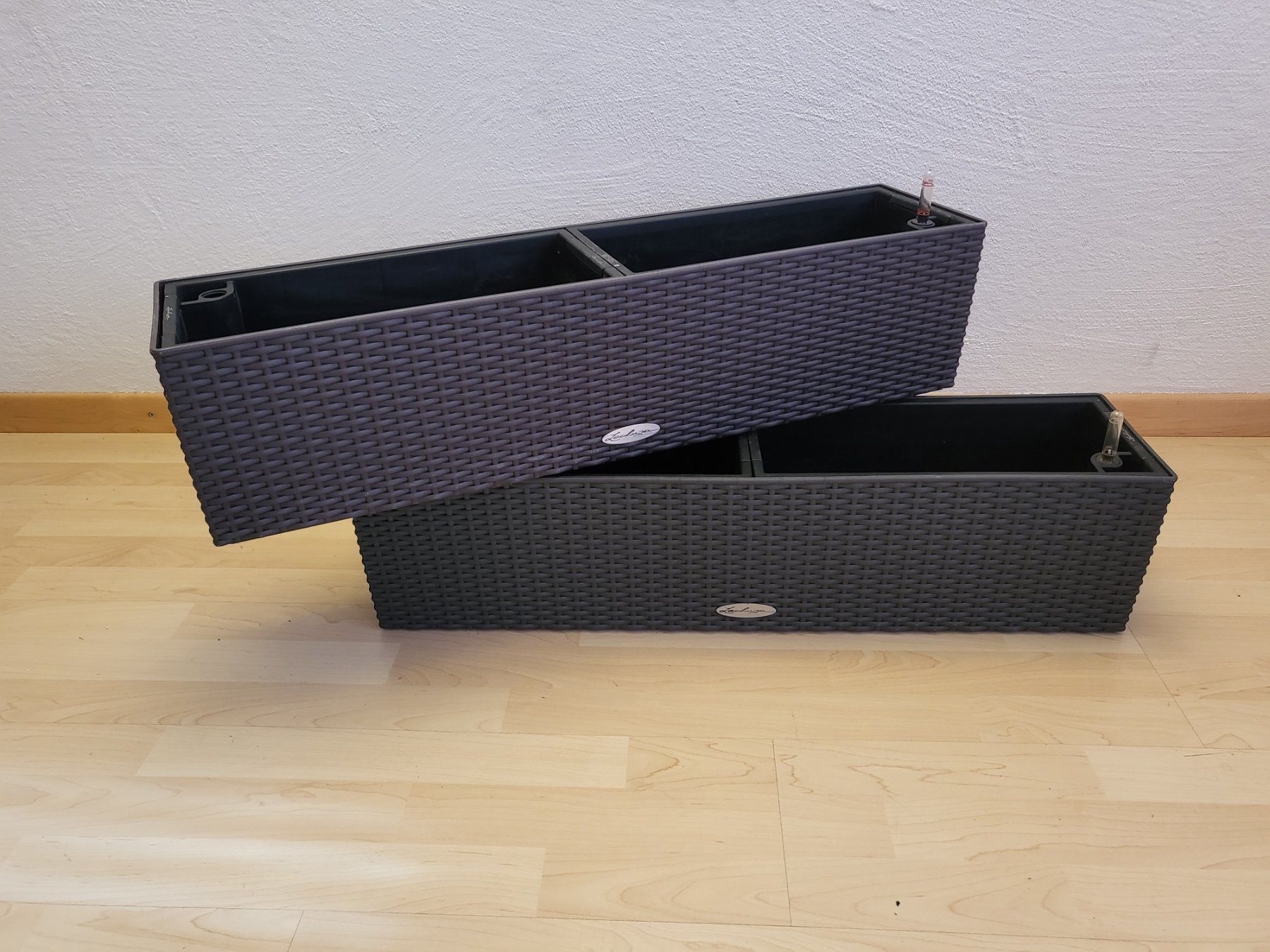Lechuza Vasi per fiori: Lechuza Bewässerungssystem 2er Set  Rattanoptik – Usato da Pfäffikon ZH venduto da telve 1