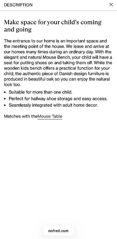 Nofred Mouse bench (Kinderbank) (D'occasion) à Zurich pour CHF 250 ...