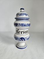 blau weisser Keramik-Apothekertopf