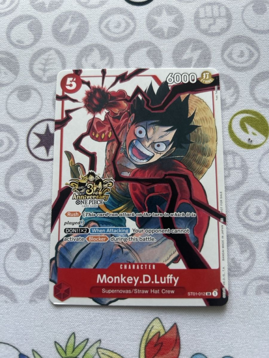 Bandai Sammelbilder & Trading cards: One piece Luffy 3rd anniversary promo – Neu (gemäss Beschreibung) aus Zürich von AinzCHF 2