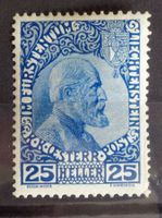 LIECHTENSTEIN 1912: Prince Jean II, 25 h, *