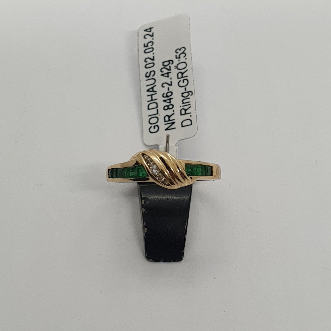 Anelli: Echt 14K Gold - Diamant Ring – Usato da Luzern venduto da Luzern-Goldhaus