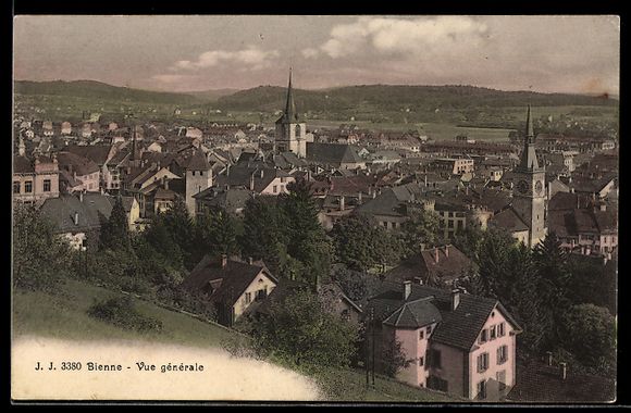 Ansichtskarten: AK Bienne, Vue générale – Gebraucht aus Berlin von bartko-reher