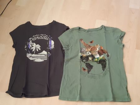 2x GAP T'SHIRT, MÄDCHEN, Gr. L (kinder)