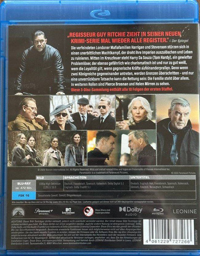 Alle DVDs: Mobland - Staffel 1 Blu-ray – Gebraucht aus Beringen von Mantafisch1 1