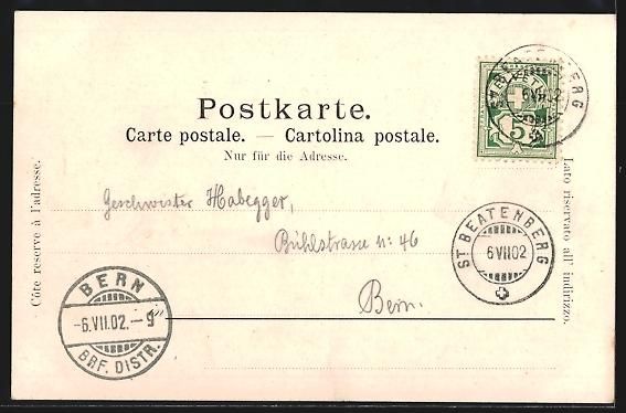 Cartes postales: St. Beatenberg, Teilansicht mit Kirche – D'occasion à Berlin par bartko-reher 1
