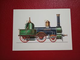 AK Bahn Kunst Color Zeichnung Svoboda Lokomotive Rotterdam