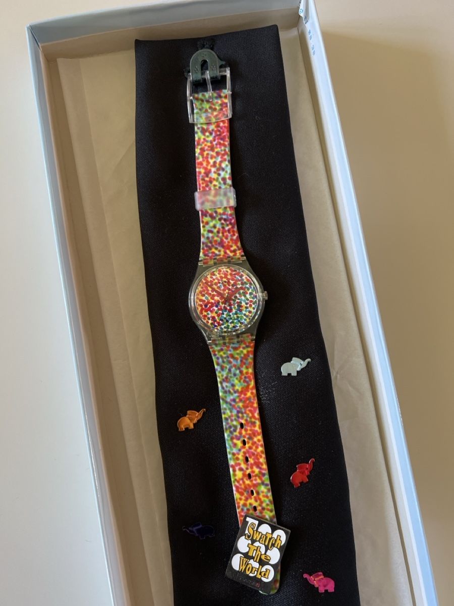 Swatch Orologi: Swatch Uhr mit Krawatte "Swatch the World" 1990er – Usato da Ernetschwil venduto da Luwen70 3