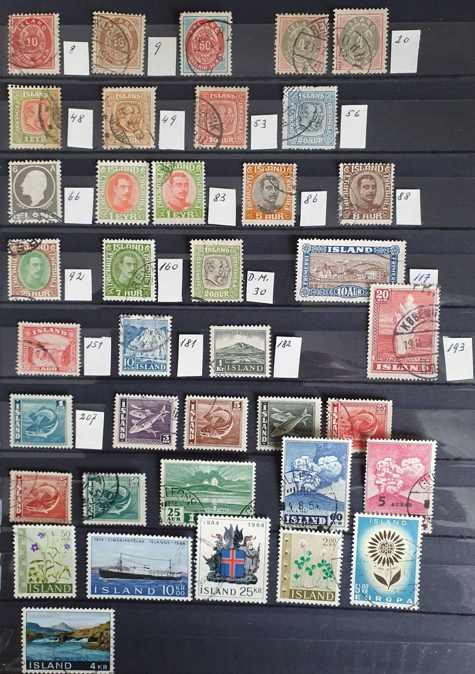 Tous les timbres: Teilsammlung Island – D'occasion à Fislisbach par Zigzag12