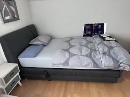 Boxspringbett elektrisch verstellbar grau gebraucht