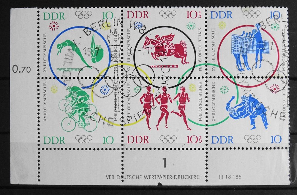 DDR 1964, 6er Block gestempelt | Kaufen auf Ricardo
