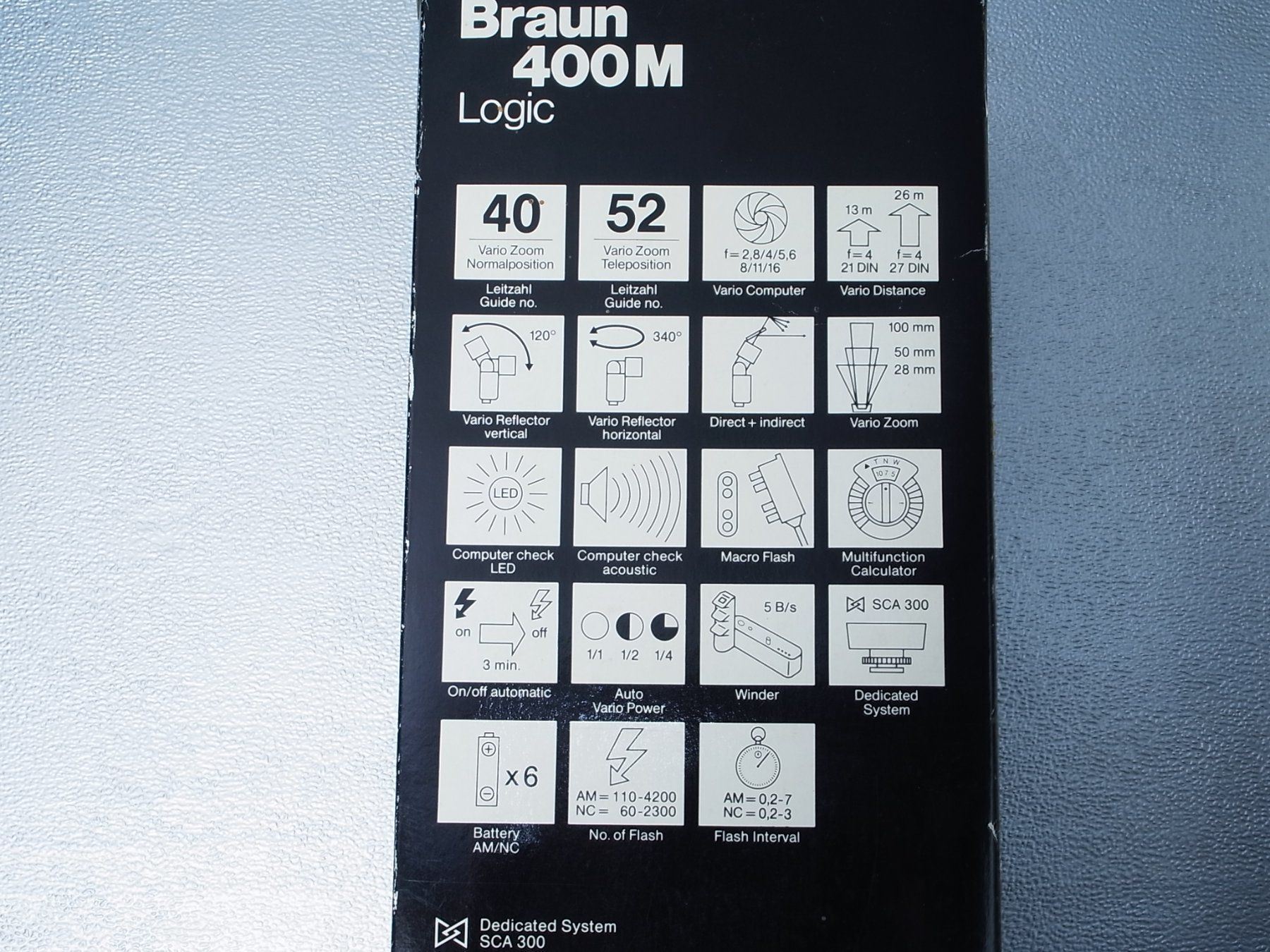 Flash: Profi Blitz Braun 400M Logic SCA 300 OVP & Filter #v3 – Usato da Dietikon venduto da Baro4 7