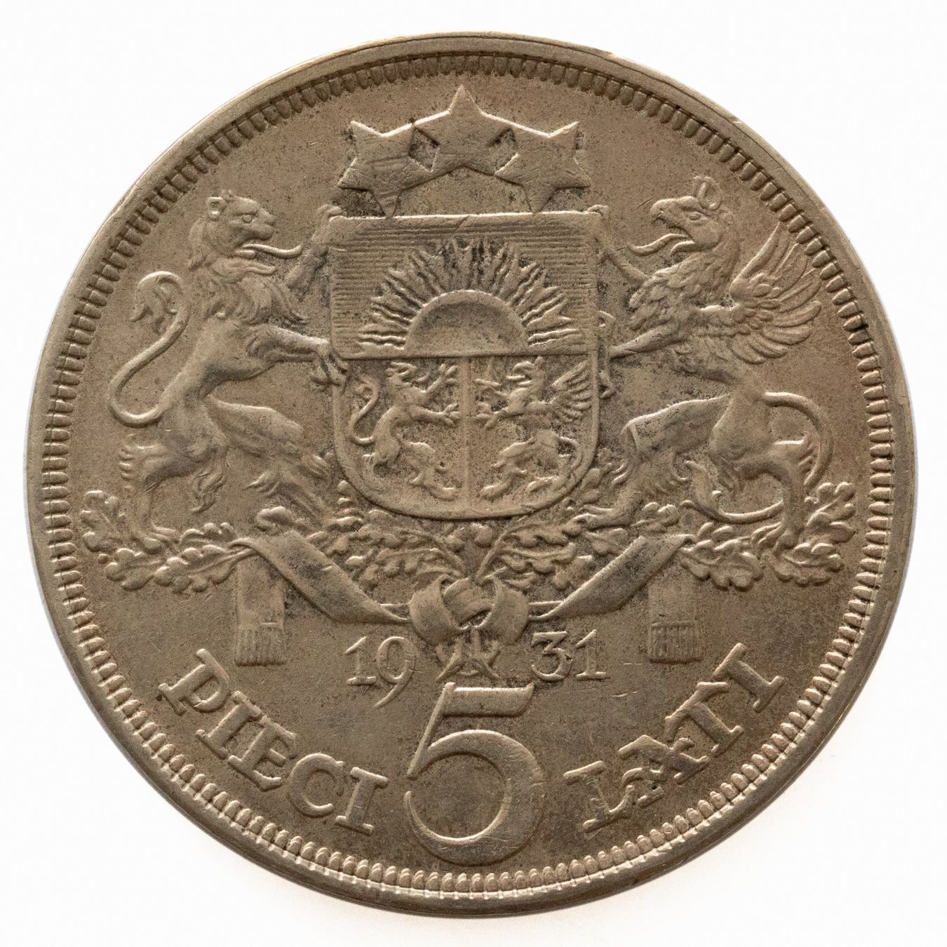 Tutti le monete: Lettland 5 Lati 1931 Silber – Usato da Rotkreuz venduto da num_6343
