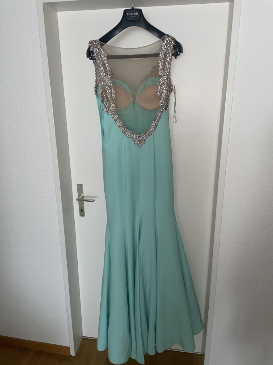 Kleider: Elegantes, mintfarbenes Abendkleid mit Steinen, Grösse S – Neu (gemäss Beschreibung) aus Neuhausen von humacagman 3