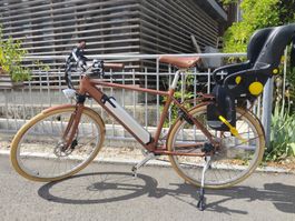 E-Bike Herren Egomovement braun mit Kindersitz gebraucht