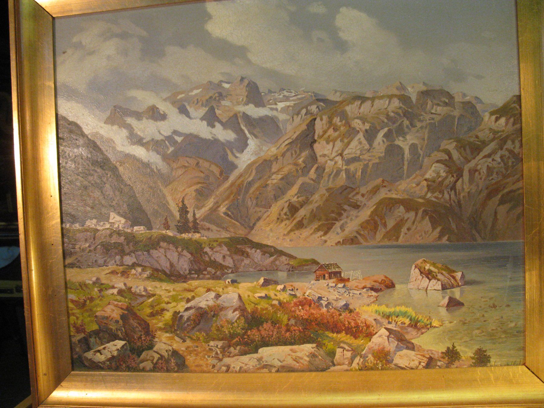 Dipinti: Antikes Oelbild Murg/Walensee ca. 1860 – Usato da Altstätten venduto da antikundart 2