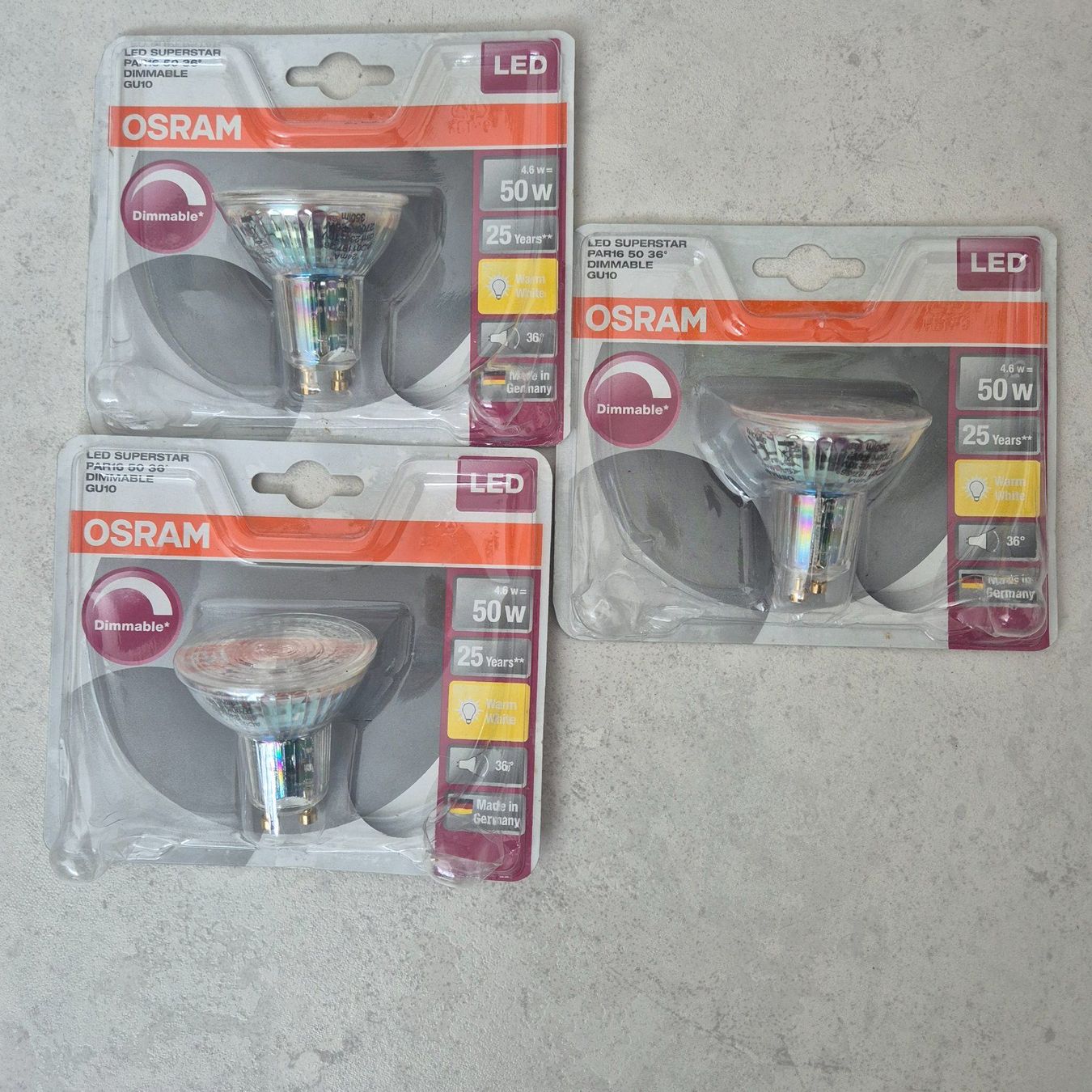 Osram Componenti elettronici: OSRAM LED 50W, warm white, dimmable – Nuovo e nell'imballaggio originale da Oberwil-Lieli venduto da Lastwagen