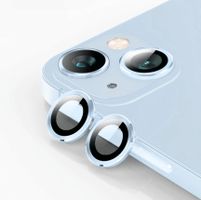 iPhone 15 (Plus) - 2 Verres Trempé protection Caméra Bleue