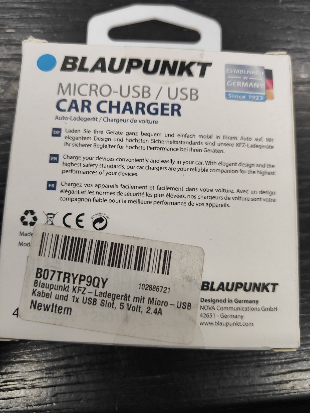 Caricabatterie: Blaupunkt Auto Ladekabel (J) – Nuovo e nell'imballaggio originale da Rorschach venduto da TimelessTrading 1