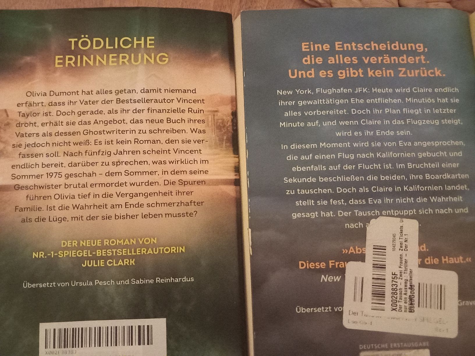 Bücher: Bücherpaket 4x Thriller – Gebraucht aus Wanzwil von lonelybeachhouse 2